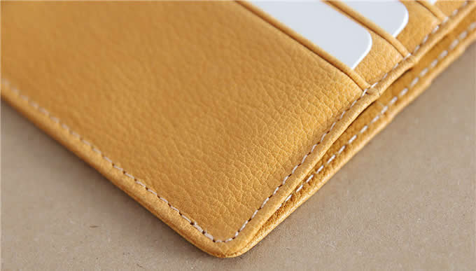 Handmade Leather Thin Credit Card Holder Multi-card Wallet